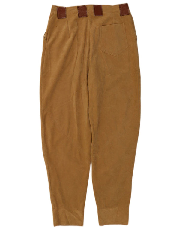 Vintage Womens Tapered Suede Trousers W28 L28 Brown