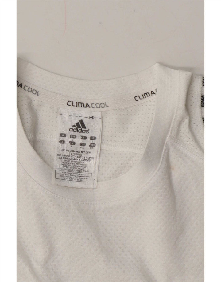Adidas férfi Climacool póló felső nagy fehér poliészter