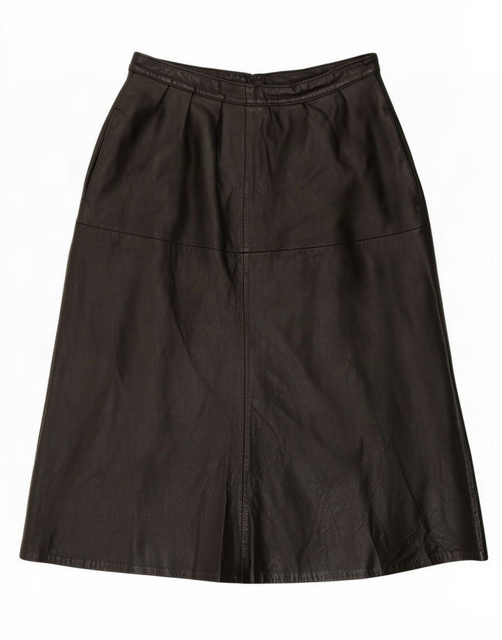 Vintage Damen Lederrock W28 Medium Schwarz