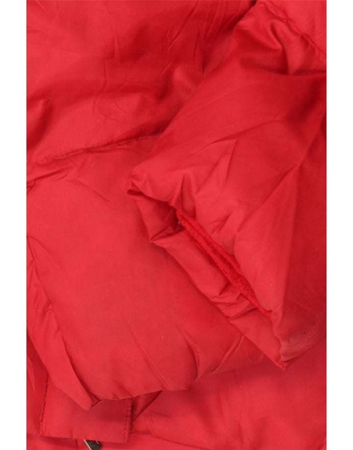 Eddie Bauer Damen Wattierte Jacke UK 16 Large Rot Polyester