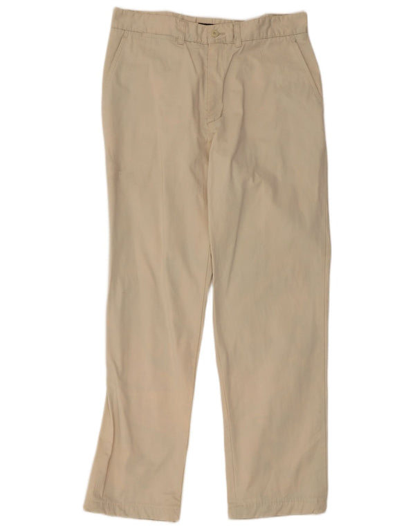 Pantaloni chino dritti da uomo Zara EU 42 Large W32 L30 Beige