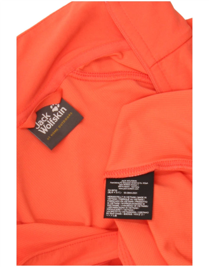JACK WOLFSKIN Womens Tracksuit Top Jacket UK 10 Small Orange Polyester