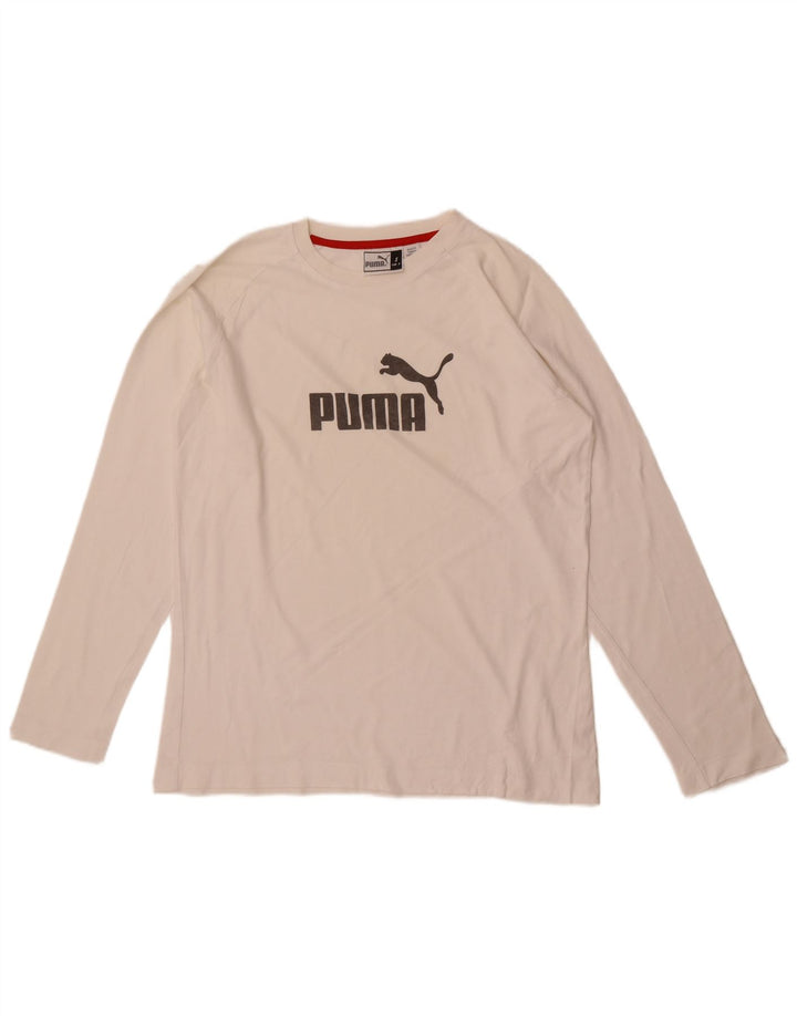 Puma Herre Grafisk Top Langærmet Lille Hvid