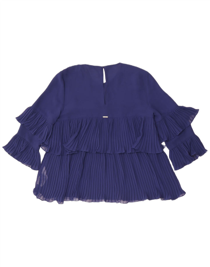 Liu Jo Damen-Blusenoberteil mit 3/4-Ärmeln, Größe 46, Marineblau, Polyester