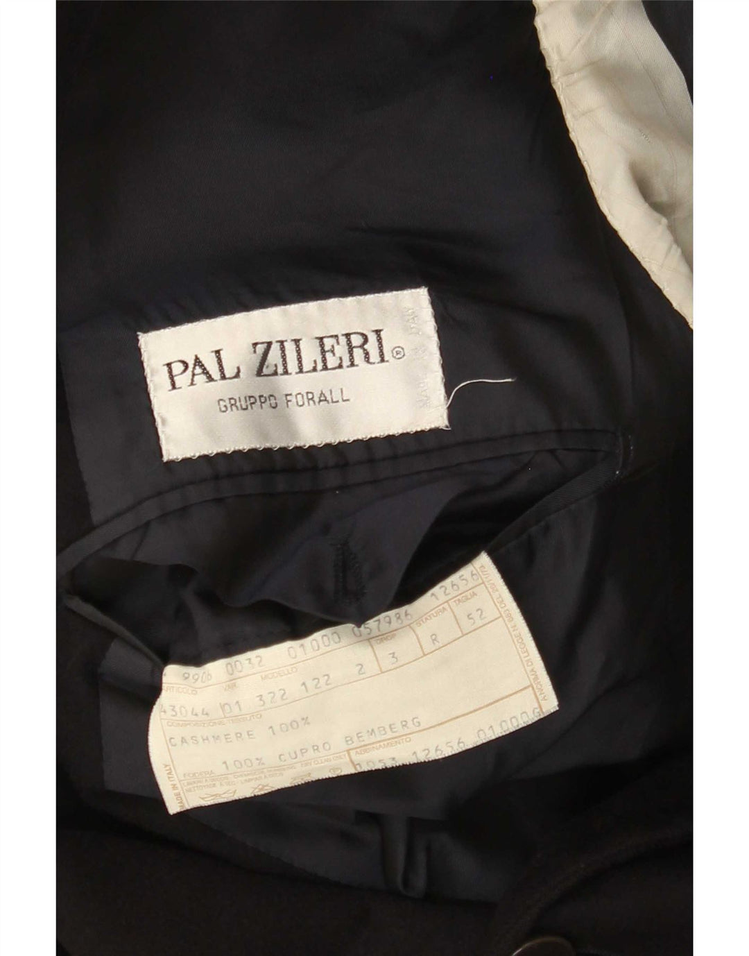 Pal Zileri Mens 2 Button Blazer Jacket IT 52 XL Navy Blue Cashmere