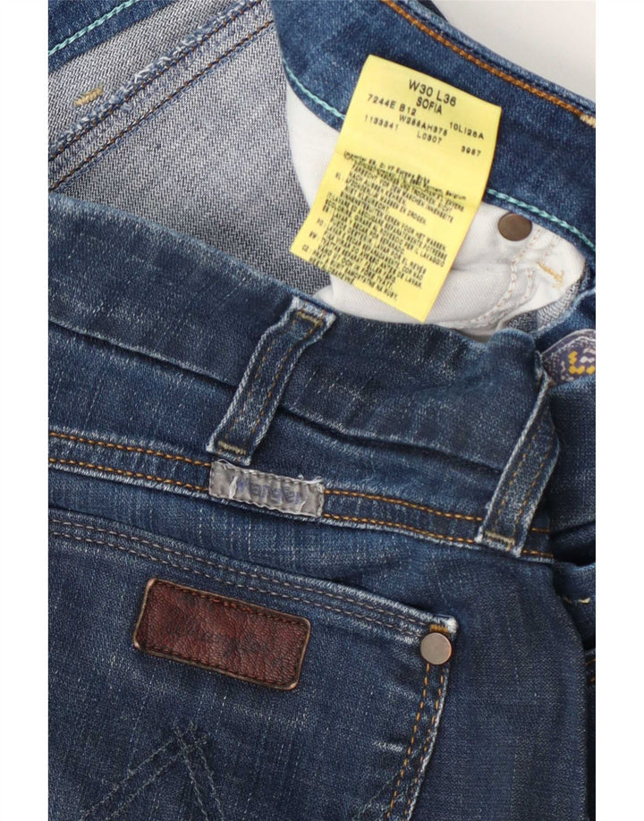 Женские прямые джинсы Wrangler Sofia W30 L36 синие, хлопок