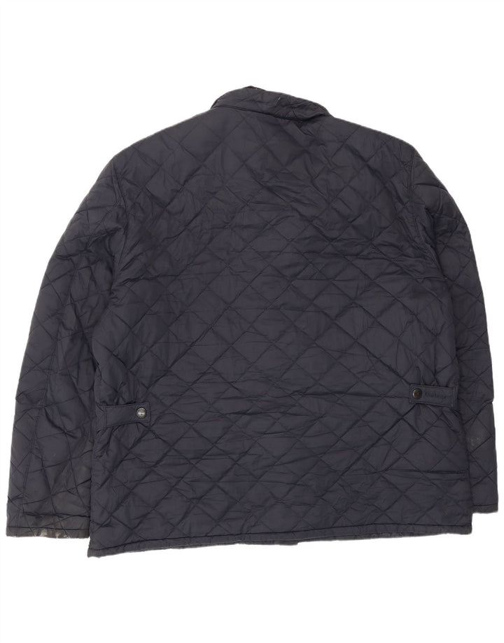 Męska pikowana kurtka Barbour UK 44 2XL Granatowy poliester
