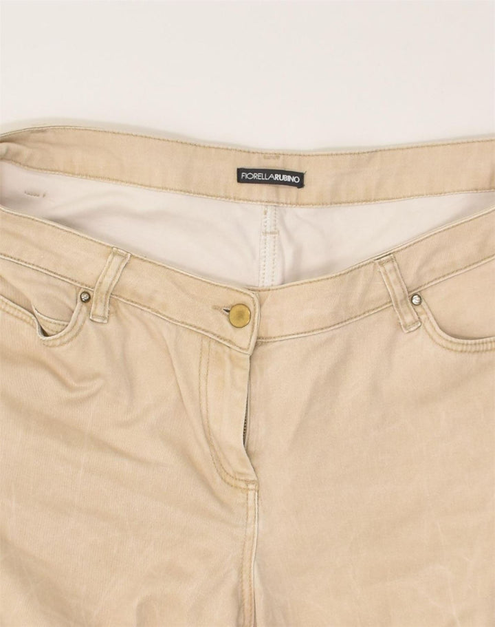 FIORELLA RUBINO Womens Slim Chino Trousers UK 16 Large W34 L29  Beige | Vintage Fiorella Rubino | Thrift | Second-Hand Fiorella Rubino | Used Clothing | Messina Hembry 