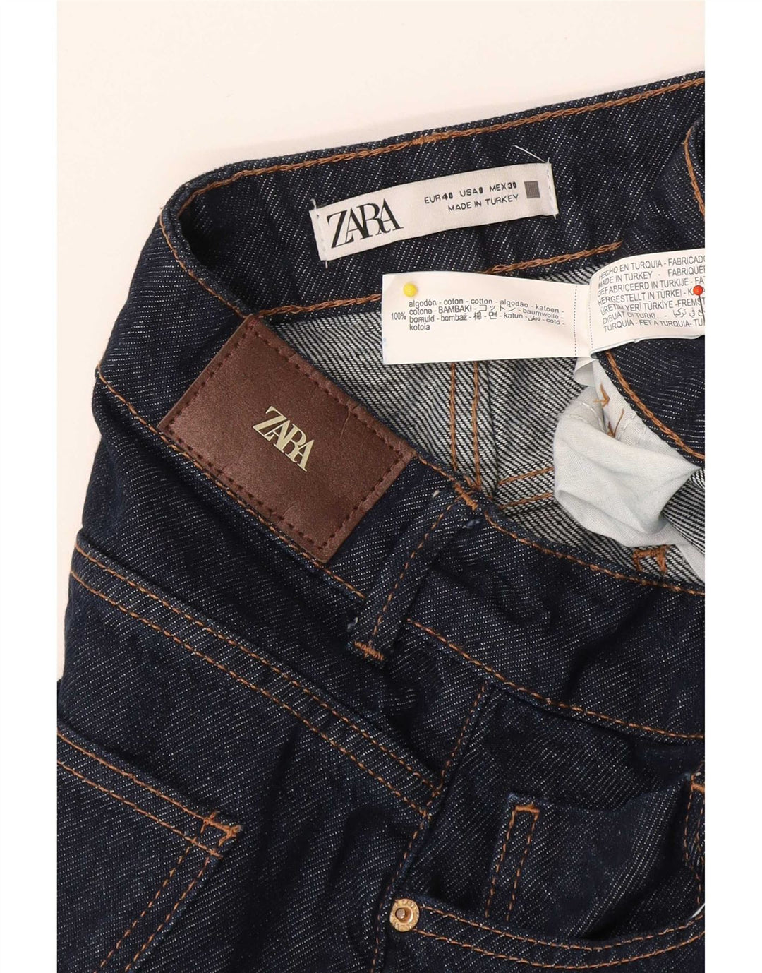 Zara Womens Loose Jeans EU 40 Medium W30 L27 Navy Blue Cotton