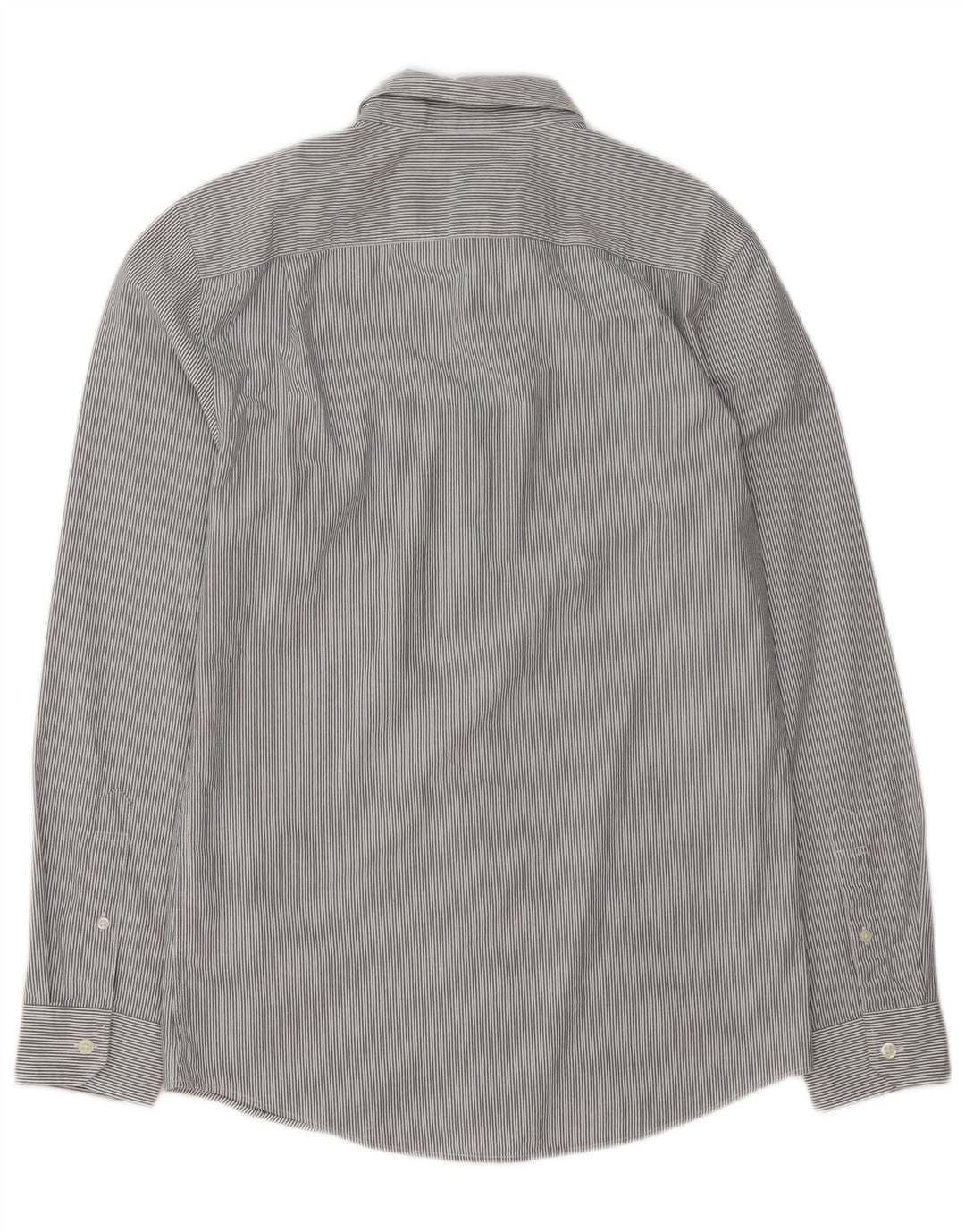 Jack Wills Mens Classic Fit Shirt Small Grey Pinstripe Cotton