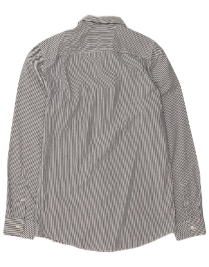 Jack Wills Mens Classic Fit Shirt Small Grey Pinstripe Cotton
