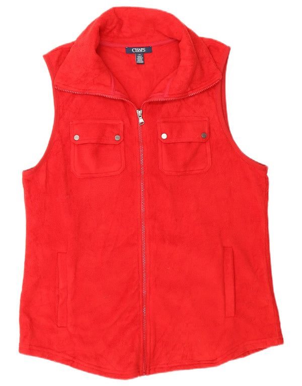 Gilet din fleece pentru femei Chaps UK 16 Poliester roșu mare