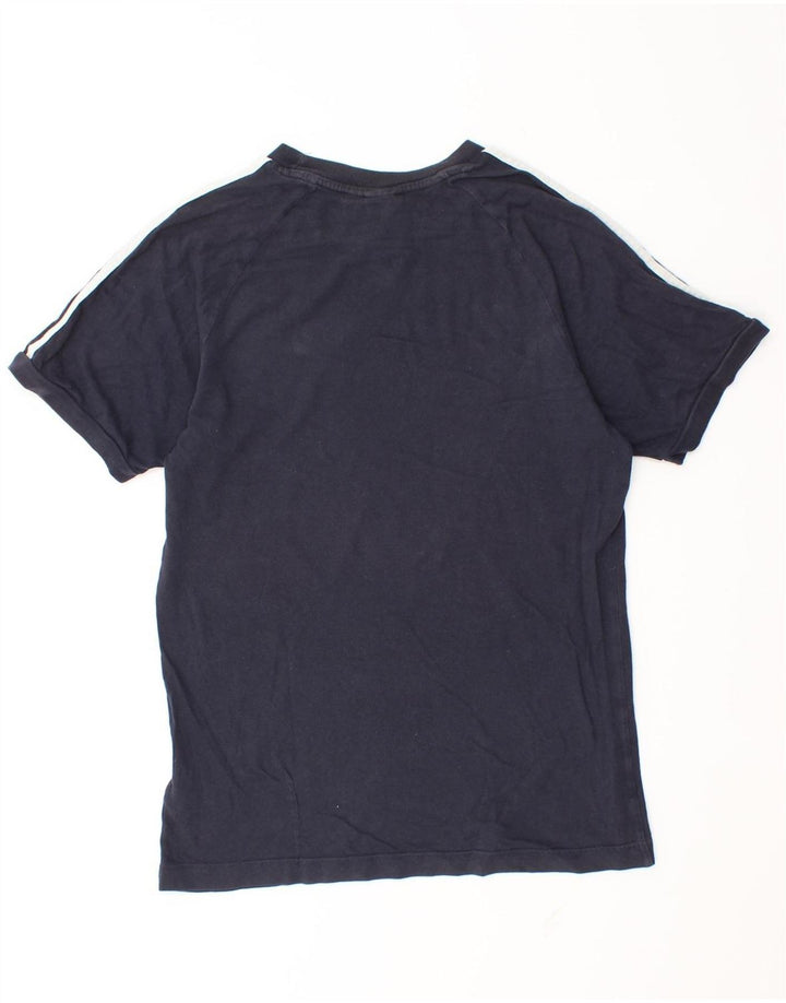 Adidas Mens T-Shirt Top Small Navy Blue Cotton