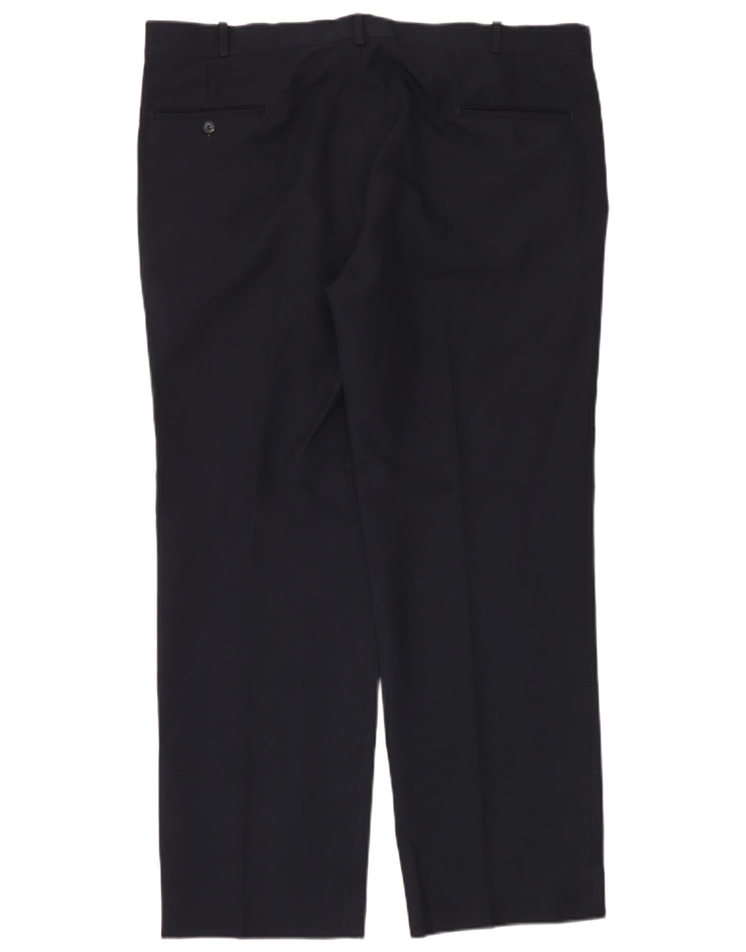 Farah Mens Straight Suit Trousers W42 L33 Navy Blue Polyester