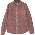 Camicia da uomo Fat Face piccola in cotone a quadretti rossi