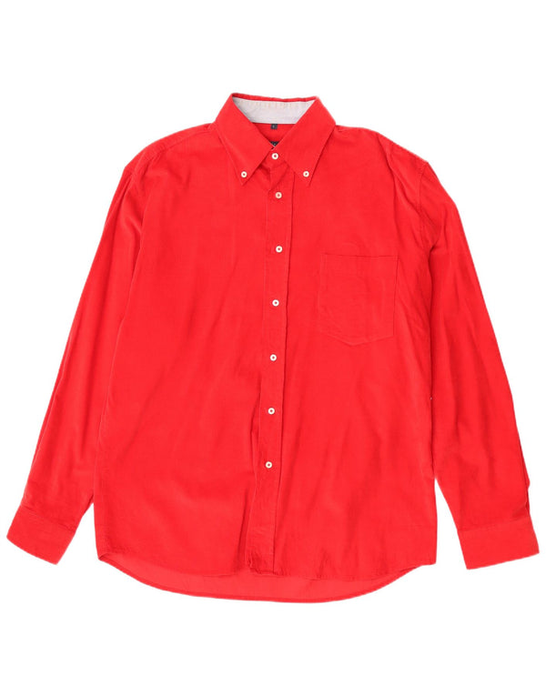 McNeal Mens Corduroy Shirt Large Red Cotton