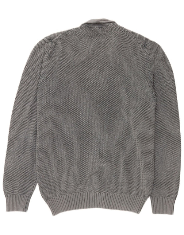 Trussardi Jeans Herre Cardigan Sweater Medium Grå Bomuld