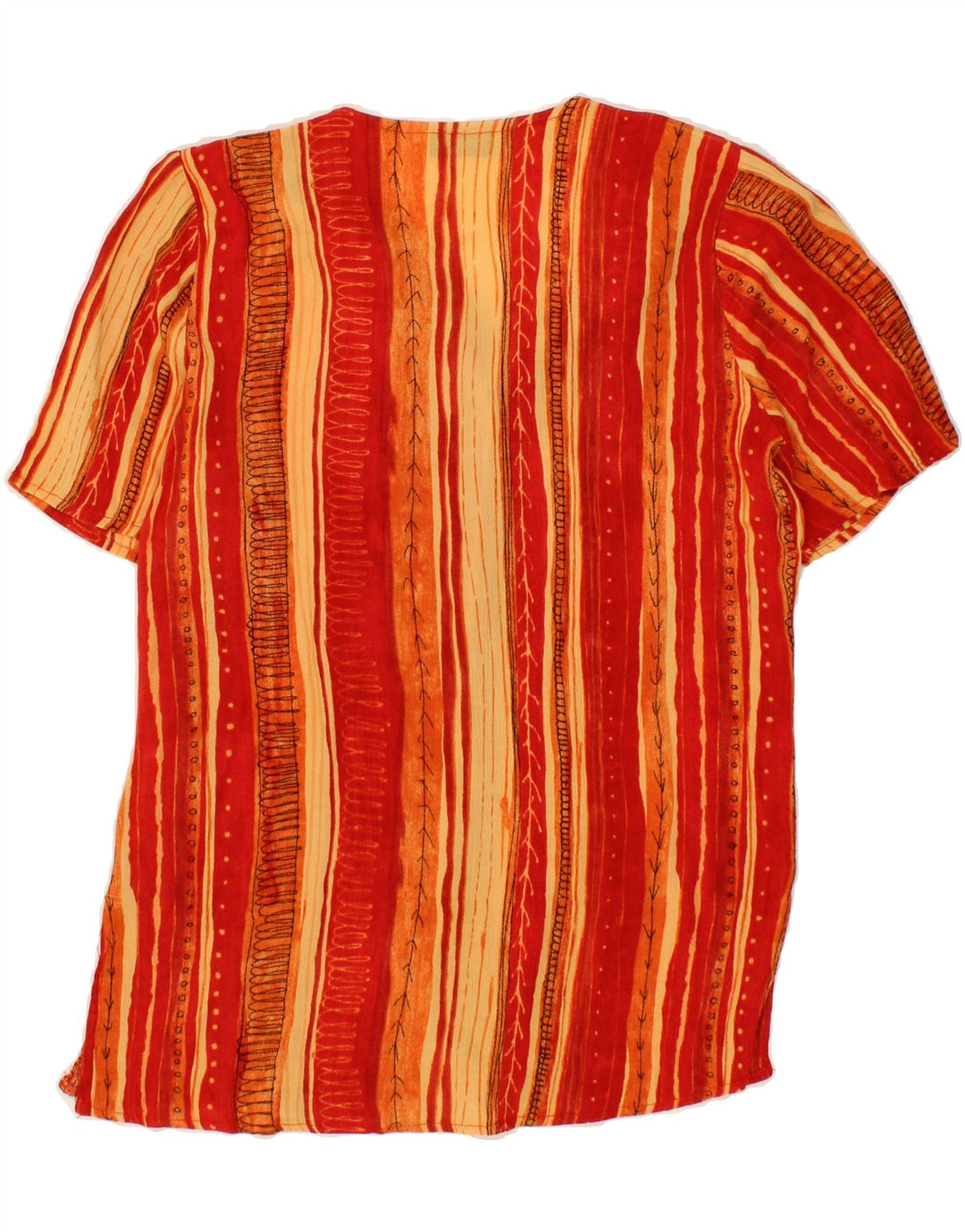 BERKERTEX  Womens Longline Short Sleeve Shirt Blouse UK 12 Medium Red Vintage Berkertex and Second-Hand Berkertex from Messina Hembry 