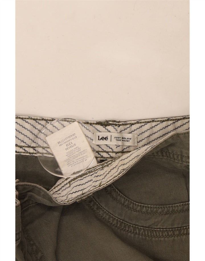 LEE Womens Cargo Shorts US 12 Large W32 Khaki Cotton