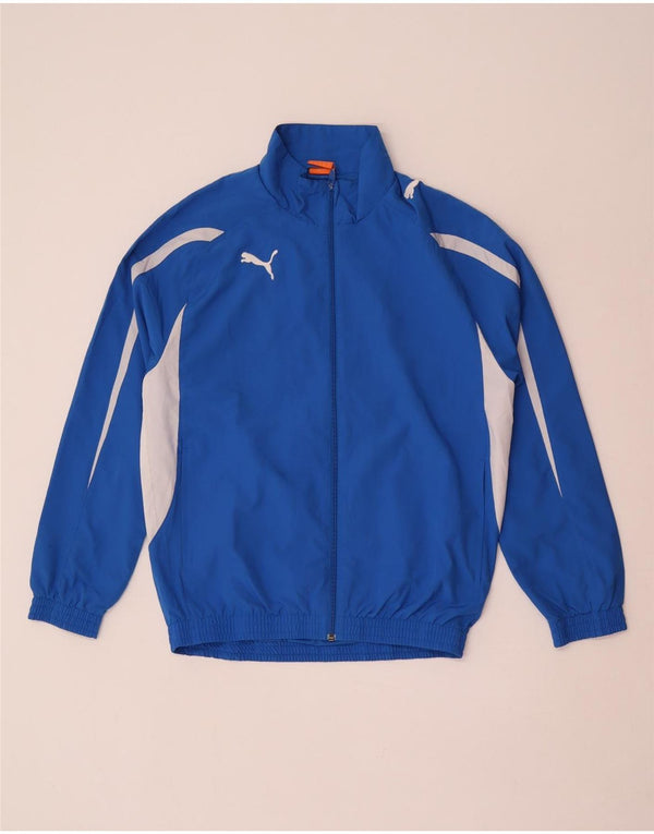 Puma Hombre Chándal Top Chaqueta Small Azul Colorblock Poliéster Deportes