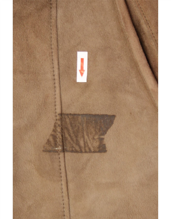 Vintage Dame Shearling Coat UK 18 XL Beige Shearling
