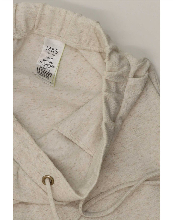 Marks & Spencer Womens Tracksuit Trousers UK 8 Small Beige Flecked