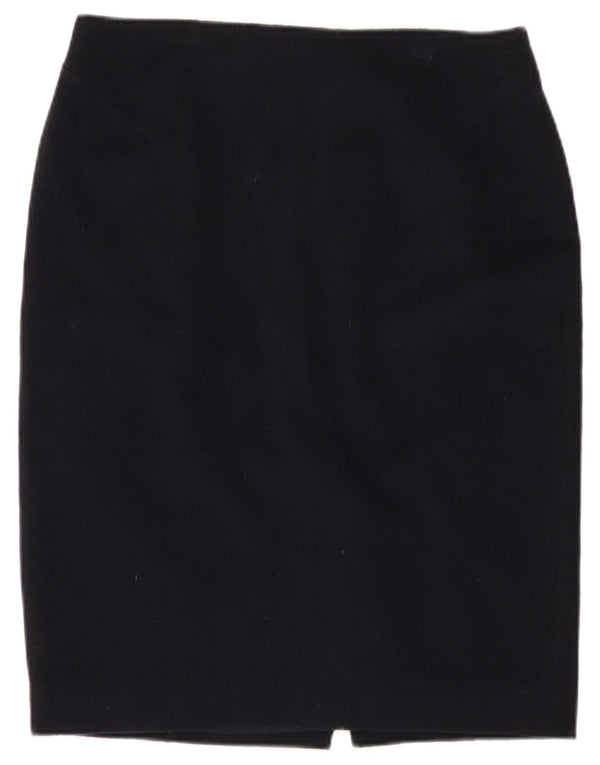 Hobbs Womens Pencil Skirt UK 14 Large W32 Navy Blue Wool