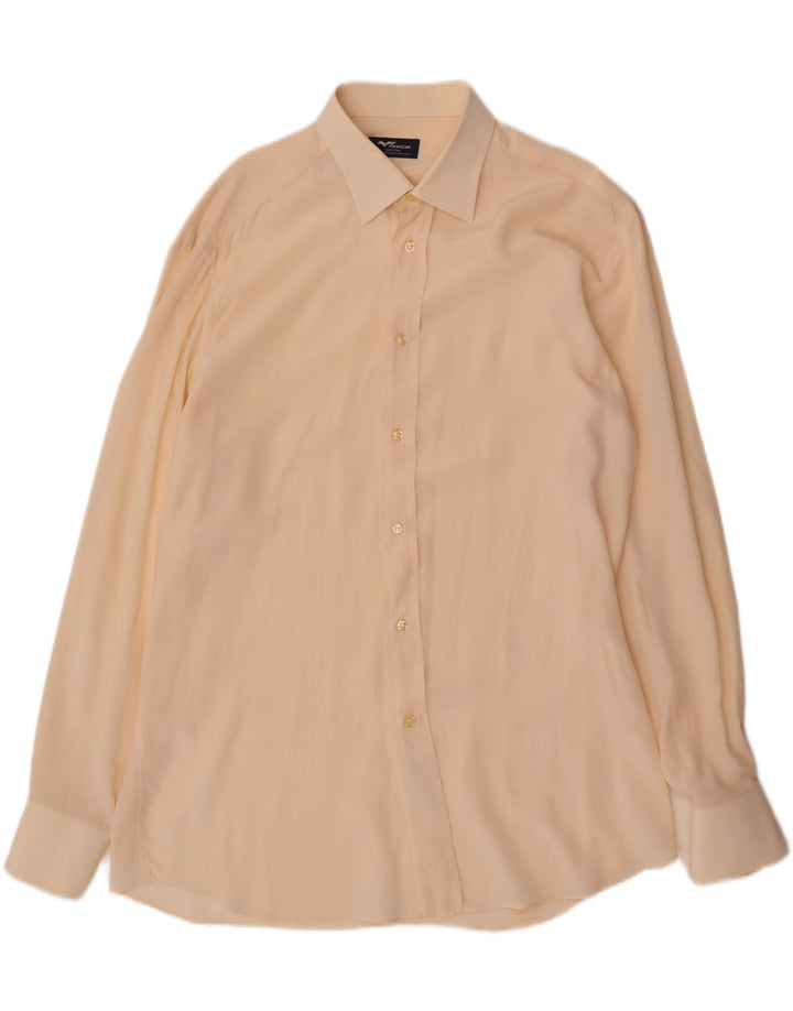 Fenicia Mens Shirt Size 39 15 1/2 Medium Off White