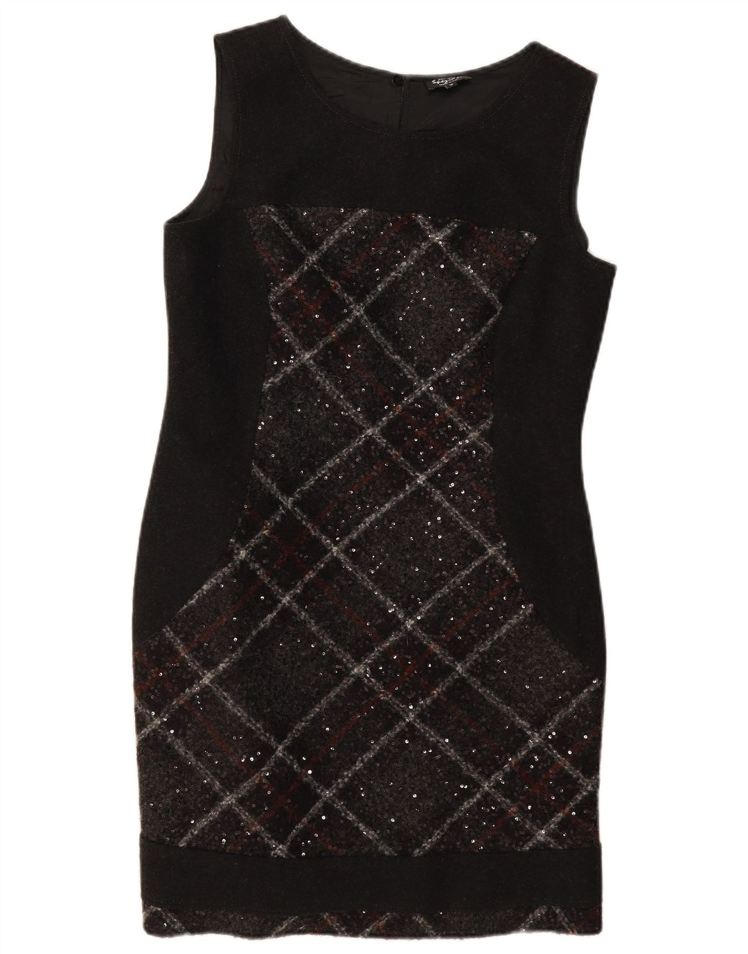 Marks & Spencer Womens Per Una Sheath Dress UK 12 Medium Black Check