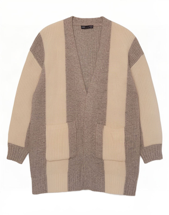 Marks & Spencer Γυναικείο πουλόβερ Longline Cardigan UK 14 Medium Grey