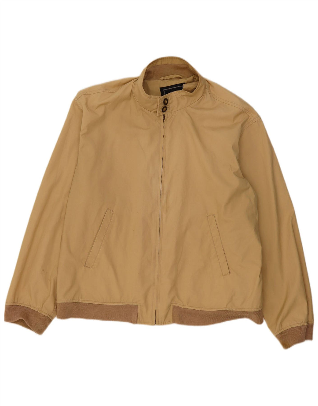 SEA BARRIER Mens Loose Fit Bomber Jacket UK 40 Large Beige Polyester