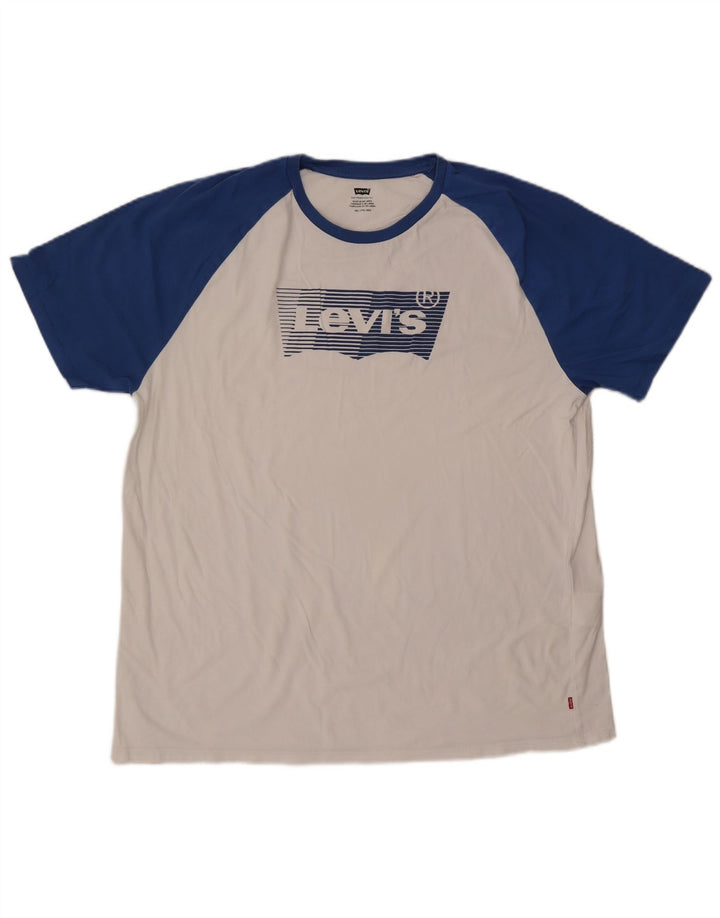 Tricou grafic pentru bărbați Levi's Top 2XL, alb, bloc de culoare
