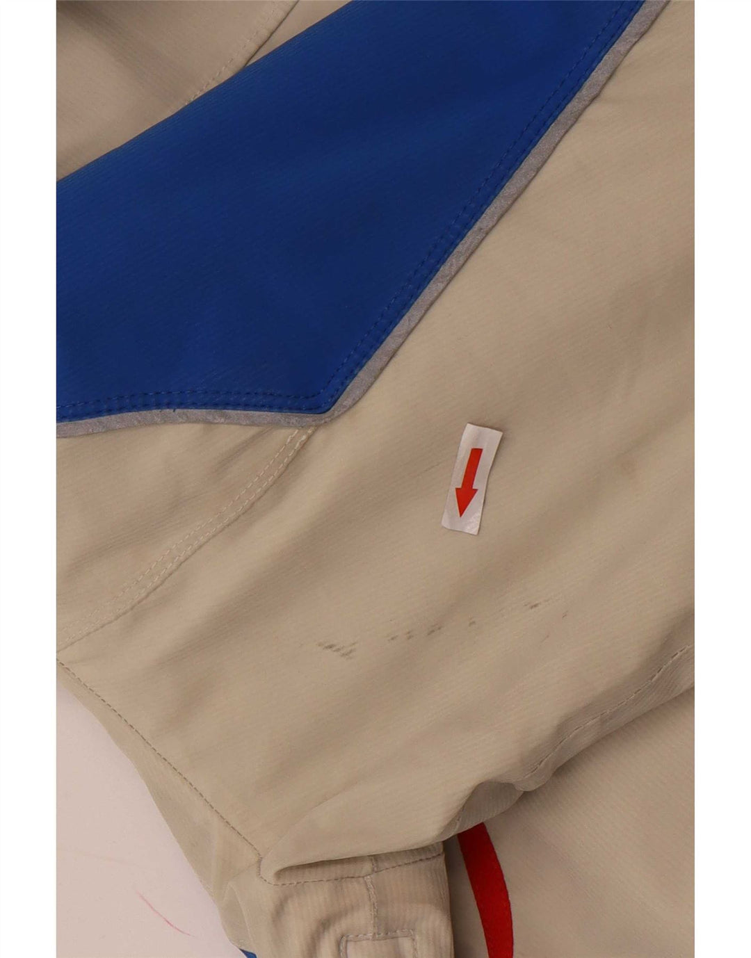 Vuarnet Mens Graphic Hooded Ski Jacket UK 38 Medium Beige Colourblock