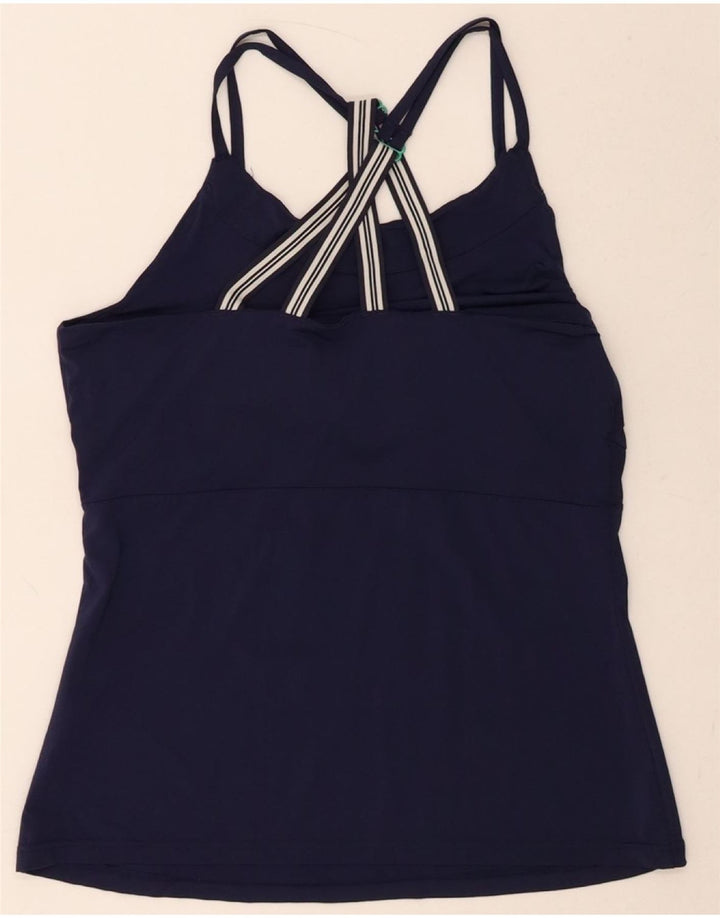 FILA Womens Cami Top UK 14 Large  Navy Blue Nylon Vintage Fila and Second-Hand Fila from Messina Hembry 