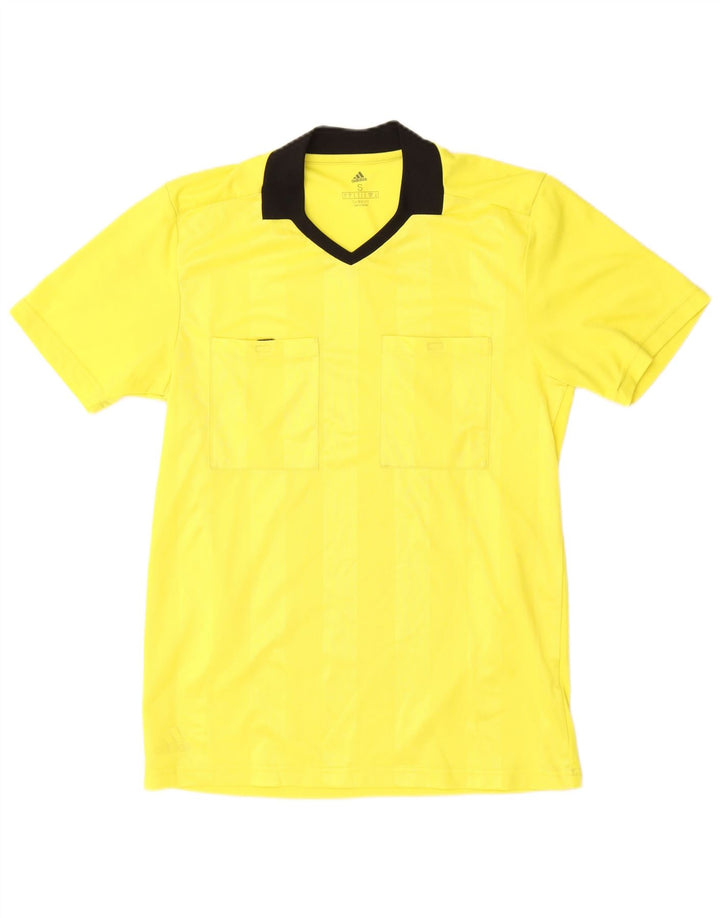 Adidas Mens Climalite Polo Shirt Small Yellow Colourblock