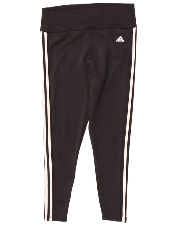 Adidas Damen Aeroready Leggings UK 16/18 Large Schwarz Polyester