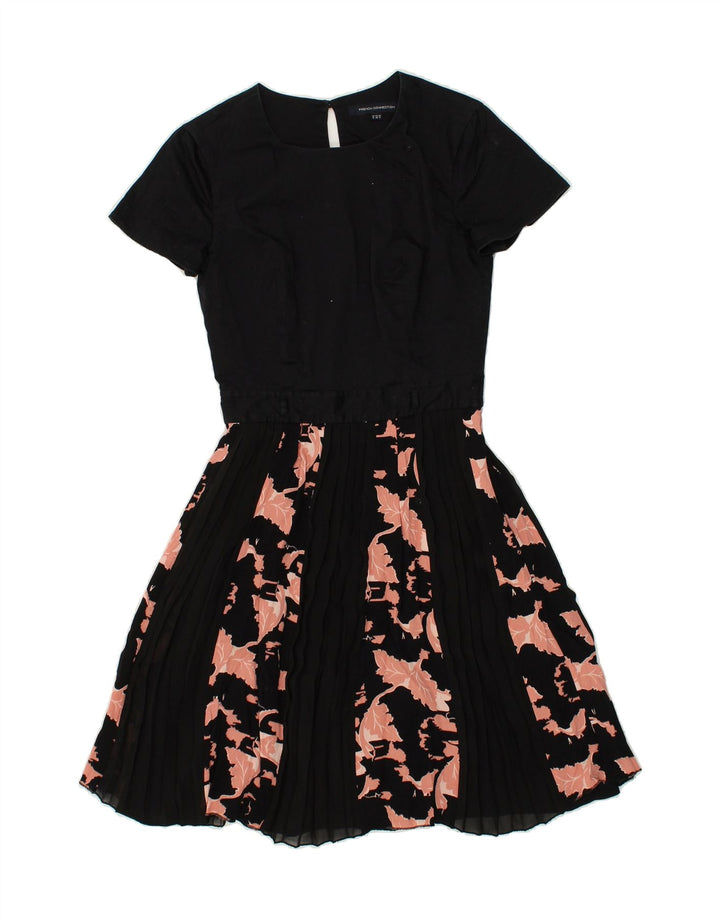 FRENCH CONNECTION Womens Short Sleeves A-Line Dress UK 8 Small  Black | Vintage French Connection | Thrift | Second-Hand French Connection | Used Clothing | Messina Hembry 