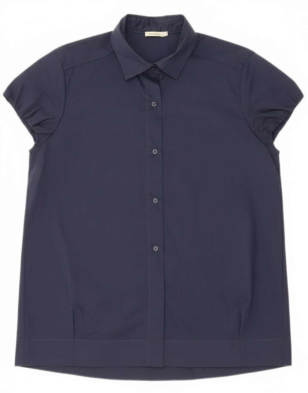 Henry s Womens Short Sleeve Shirt Blouse IT 44 Medium Navy Blue