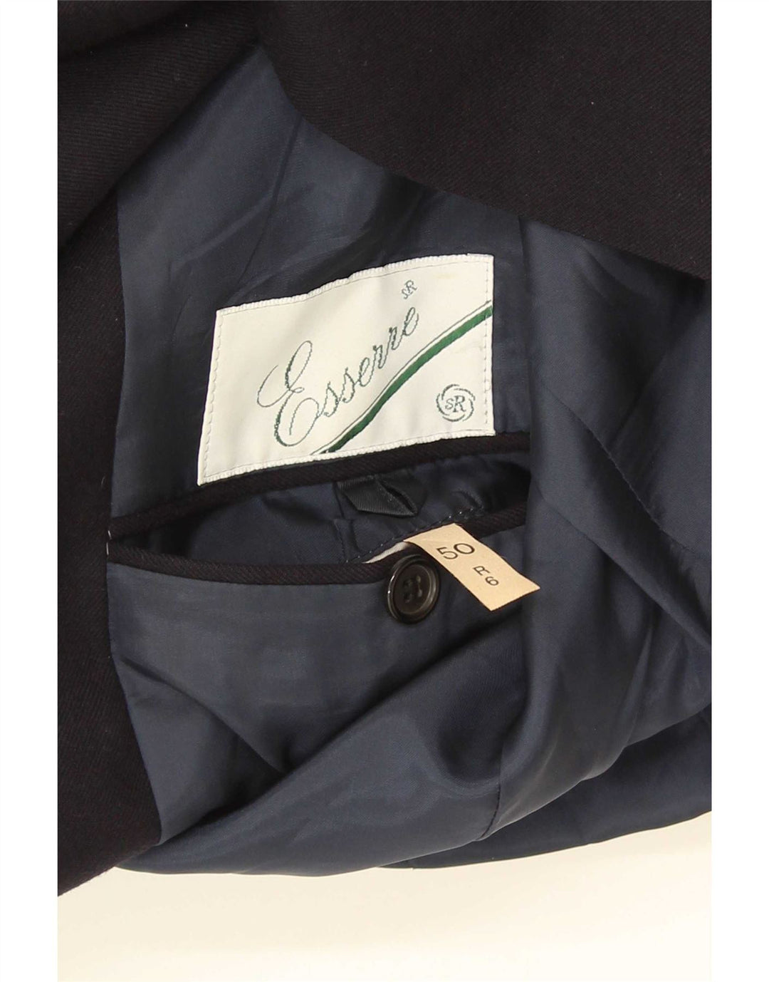 Essere Veste Blazer Croisée Homme IT 50 Large Bleu Marine