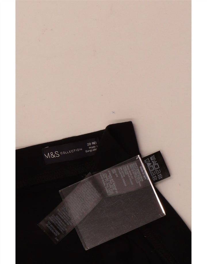 Marks & Spencer Dame Leggings UK 20 2XL Sort Bomuld