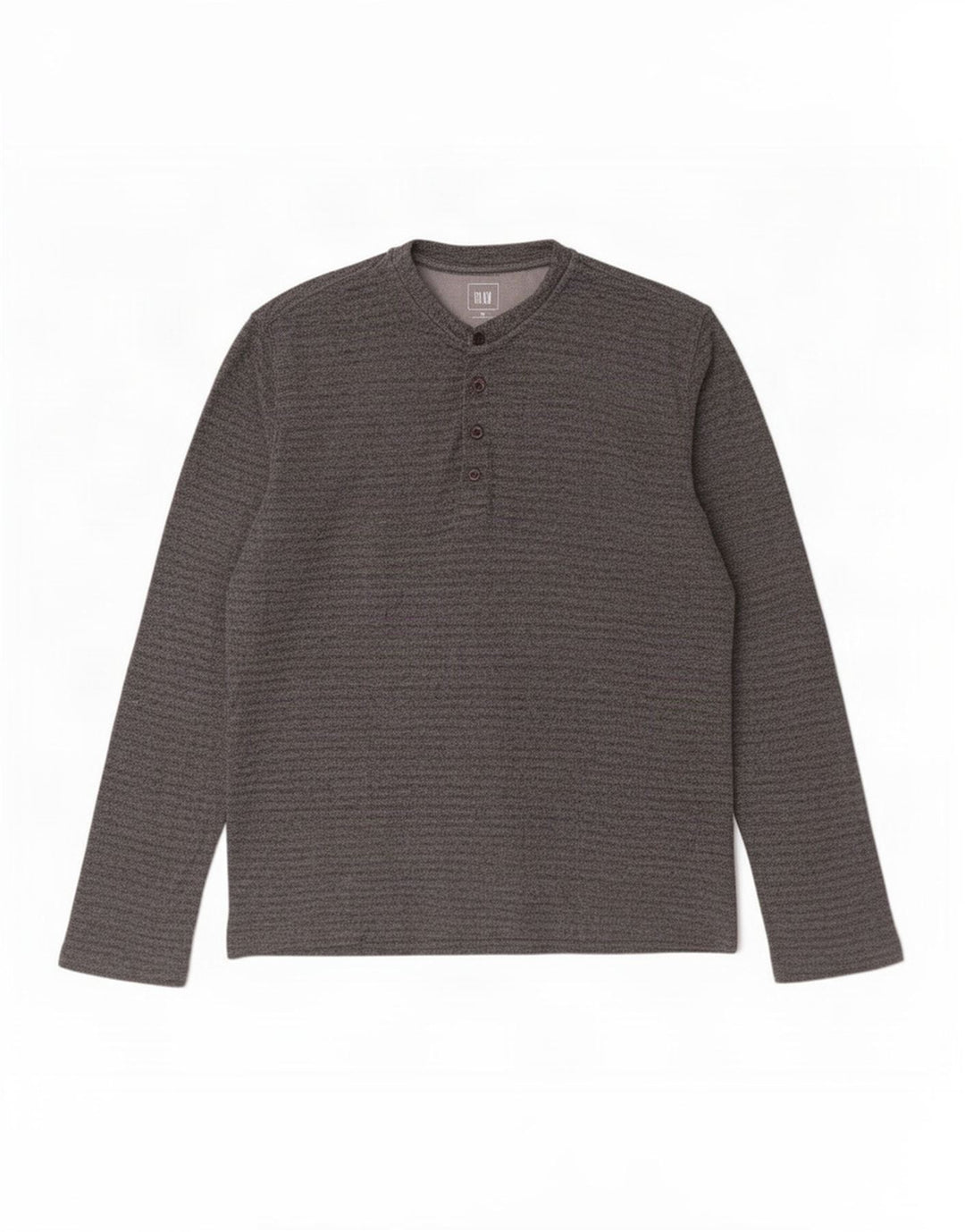 Gap Top da uomo a maniche lunghe in cotone a righe grigio medio