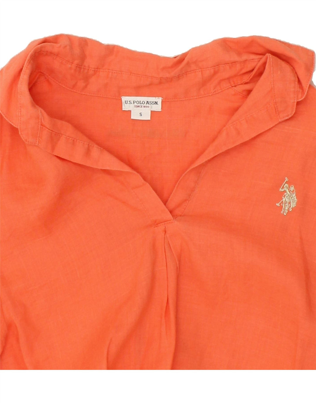 U.S. POLO ASSN. Womens Pullover Shirt UK 10 Small Orange Vintage U.S. Polo Assn. and Second-Hand U.S. Polo Assn. from Messina Hembry 