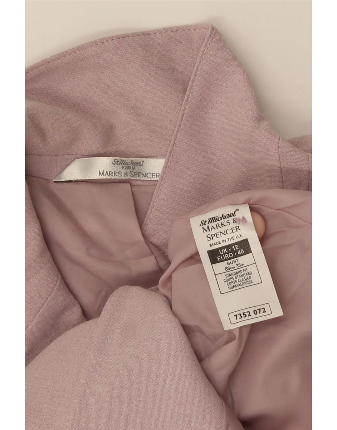 Marks & Spencer Ženska dugačka jakna sa 4 gumba UK 12 srednje ljubičasta