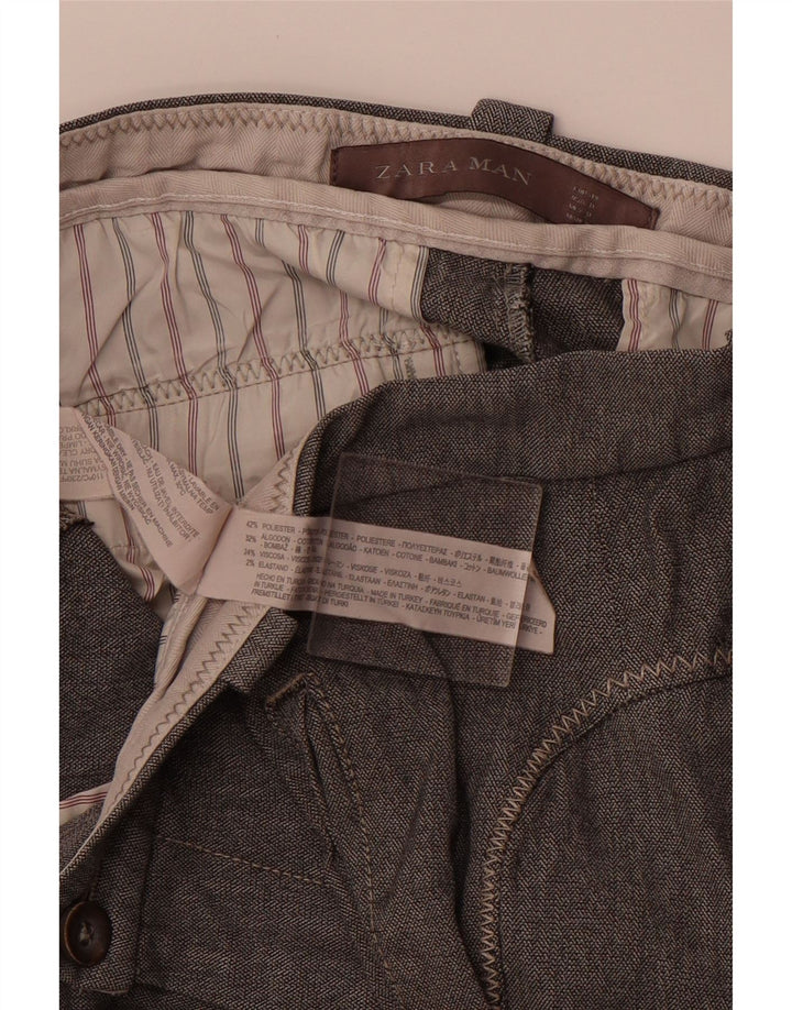 ZARA Mens Joggers Chino Trousers EU 40 Medium W31 L28 Grey Polyester