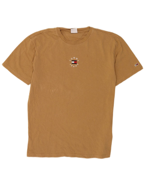 Tommy Hilfiger Mens T-Shirt Top Small Brown Cotton