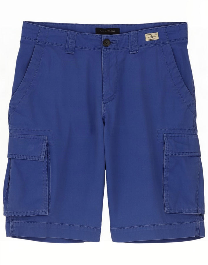 Tommy Hilfiger Uomo Pantaloncini cargo medi W33 Blu Cotone