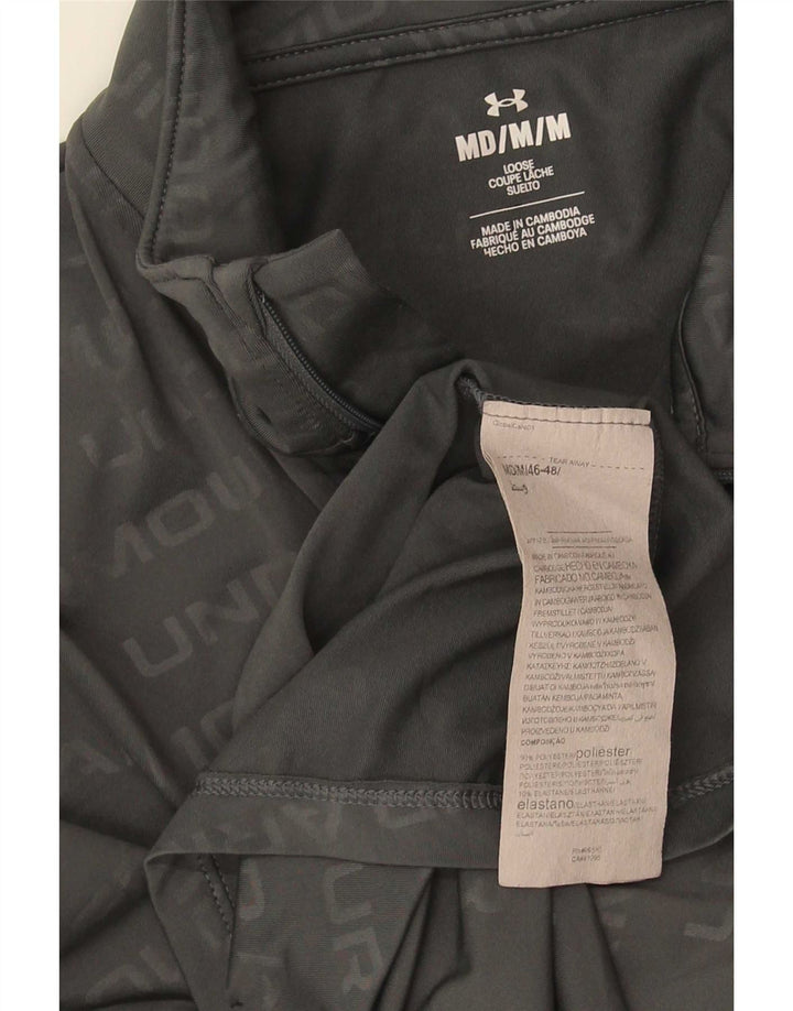 Under Armour Camiseta De Chándal Con Gráfico Y Cuello Con Cremallera Poliéster Gris Medio Hombre