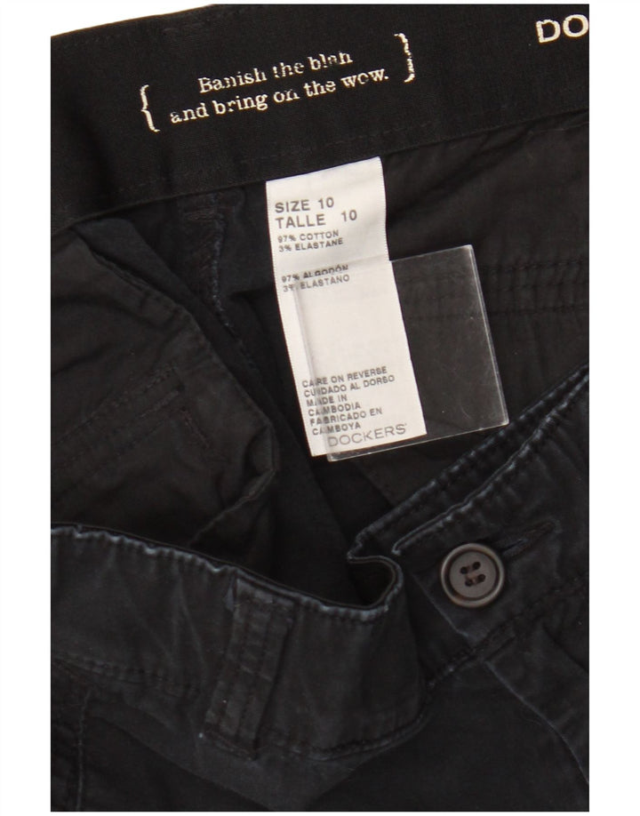 Dockers Womens Bermuda Shorts US 10 Large W32  Navy Blue Cotton