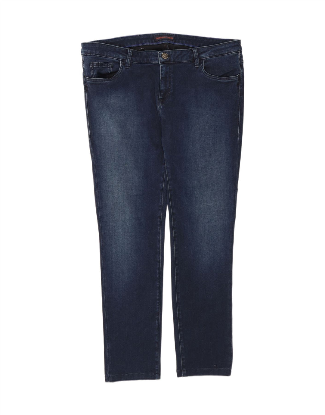TRUSSARDI Womens Slim Jeans W36 L29 Navy Blue Cotton Vintage Trussardi and Second-Hand Trussardi from Messina Hembry 