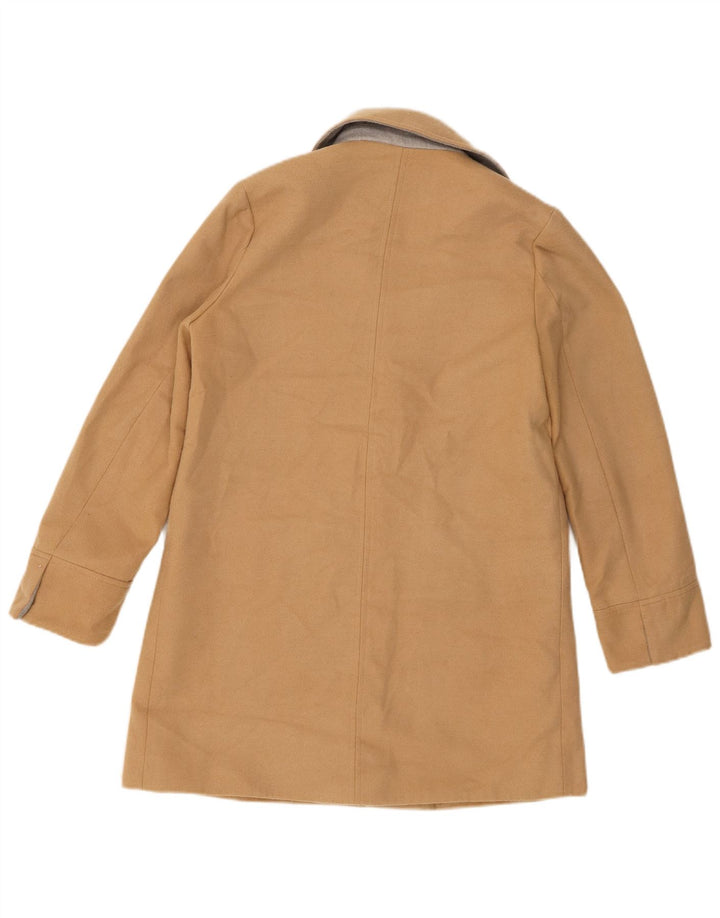 Topshop Womens Overcoat UK 6 XS Beige Polyester